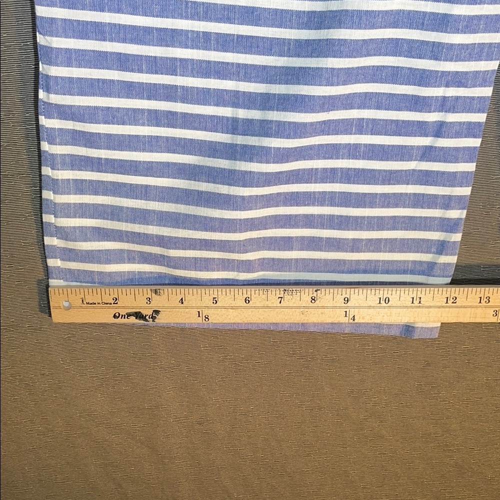 1901 Blue and‎ White Striped Cropped Romper - Picture 5 of 8